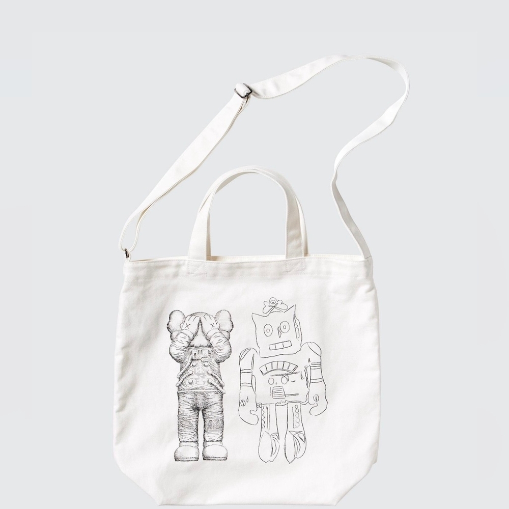 Uniqlo KAWS + Warhol 2-Way Tote Bag + FREE GIFT  NWT